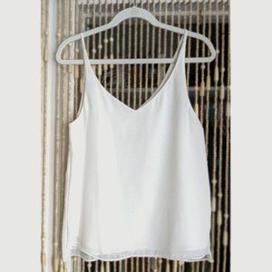 Revelry Heidi Chiffon Top S in White Pearl